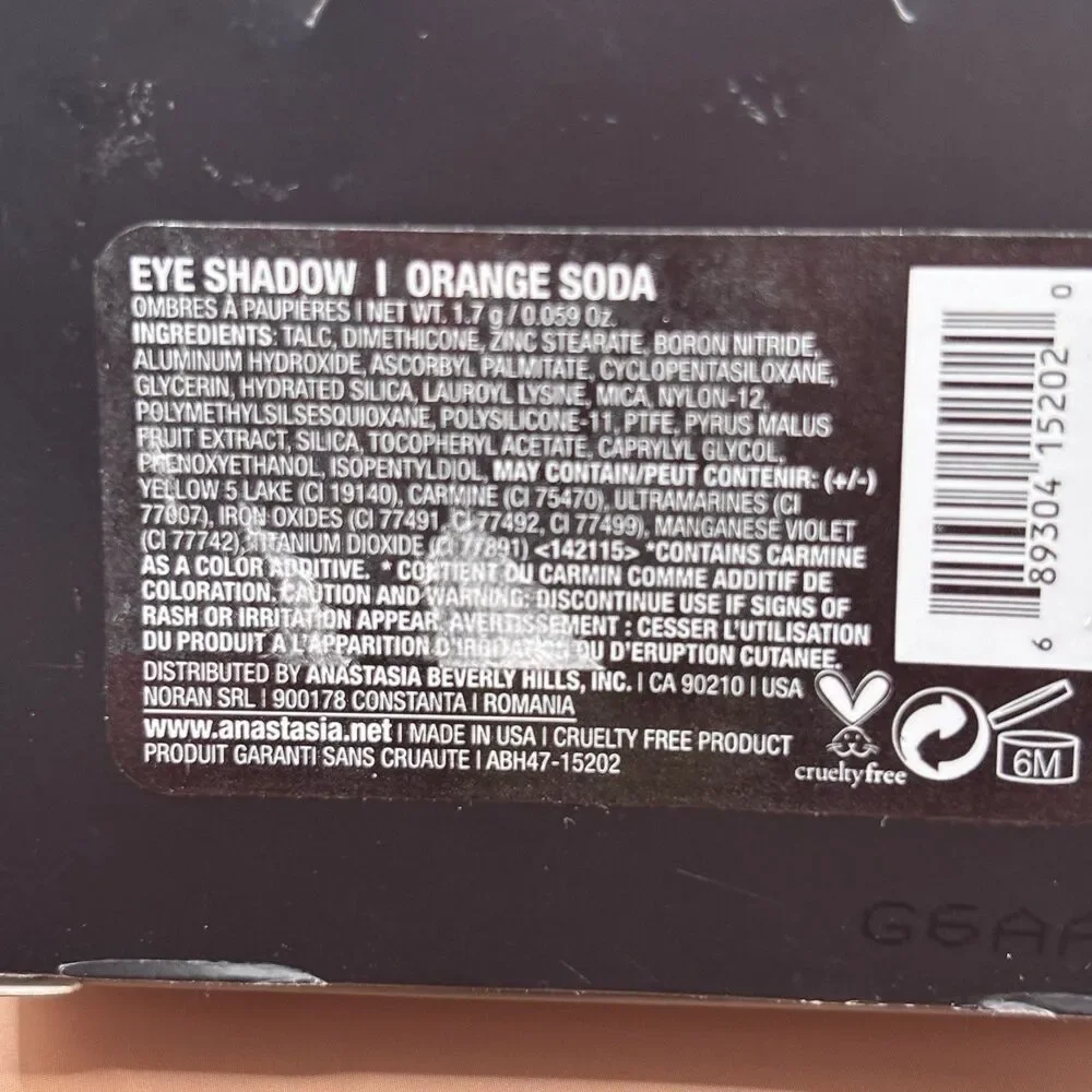 Anastasia Beverly Hills Eyeshadow Singles Refill Orange Soda Discontinued 1.7gr